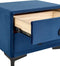 SEZANNE - Nachtkastje - Blauw - Fluweel