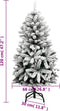 vidaXL - Kunstkerstboom - met - scharnieren - en - sneeuw - 120 - cm