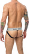 MOB EROTICWEAR - WHITE-BLACK SPORTS JOCKSTICK XXL