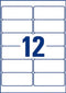 Avery Afneembare Etiketten, wit, 99,1 x 42,3 mm, afneembaar