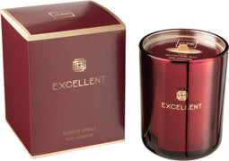 J-Line geurkaars Excellent - Rose Chamapgne - glas - rood - medium - 80U