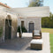 vidaXL - Luifelpaalset - 600x245 - cm - ijzer - wit