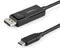 Startech.com CDP2DP1MBD - USB-C naar DisplayPort 1.2 kabel - 1 m - Bidirectioneel - Zwart
