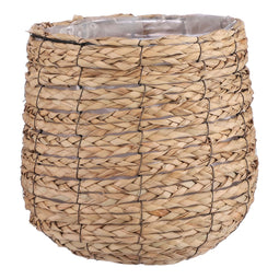 Mica Decorations - Plantenmand mica avalon zeegras rond l.bruin | 3 stuks