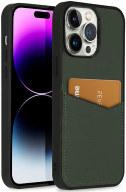 Accezz iPhone 14 Pro Max - Premium Leather Card Slot Backcover - Echt Nappa leer - Groen