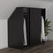 Zwarte Kledingkast - Schuine Wand - Schuifdeuren Kledingstang - 100x100x50 cm
