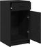 vidaXL - Dressoir - in - Zwart - Eiken - 40x41x75 - cm - Gelaagd - Hout