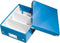 Leitz WOW Click & Store Kleine Kartonnen Opbergdoos Met Deksel - Ruimtebesparende Sorteerdoos Met Vakjes - 22 x 10 x 28.2 Cm (BxHxD) - Ideaal voor Kantoor en Thuiswerken/Thuiswerkplek - Blauw