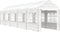 vidaXL - Prieel - met - dak - 11,15x2,28x2,69 - m - polyetheen - wit
