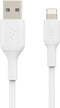 Belkin Boost Charge - Lightning naar USB-A Kabel - 12W lading 480 Mbps - Wit 0,15m