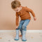 Little Dutch Sailors Bay - Kinderregenlaarzen - Rubber met textiel voering - Blauw - mt 22/23