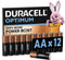 Duracell Optimum AA - Alkaline batterijen - 200% meer POWERBOOST - (12 stuks)