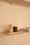 MOOISA - Travertine Dienblad - Tray 15x30cm - rond marmer dienblad - vierkant marmer dienblad - decoratie schaal - tapasplank - serveerplank