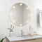 vidaXL - Wandspiegel - zonder - lijst - met - LED-lampen - rond - glas
