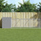 vidaXL - Hondenhok - met - ren - 110x1017x110 - cm - staal - lichtgrijs