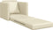 vidaXL - Vloer - Sofa - Bed - 2-in-1 - Crème - 74x77x81 - cm - Faux - Leer