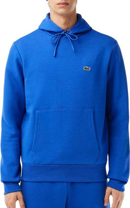Lacoste Bio Cotton Fleece Hoodie - Heren - Regular fit - Blauw - Maat XS