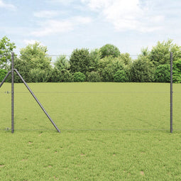vidaXL - Hexagon - Fence - Grijs - 1x100 - m - Staal
