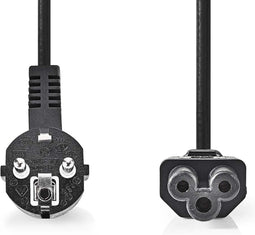 Nedis Stroomkabel - Type F (CEE 7/7) Male - IEC-320-C5 Gehoekt - 2 m - Zwart