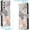 iMoshion Hoesje Geschikt voor Samsung Galaxy A54 (5G) Hoesje Met Pasjeshouder - iMoshion Design Softcase Bookcase - Goud / Glamour Botanic
