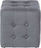 WISCONSIN - Poef - Grijs - 30 cm - Fluweel
