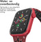 imoshion Sport⁺ bandje - Geschikt voor Apple Watch 1, 2, 3, 4, 5, 6, 7, 8, 9, 10 (42 mm), SE - 38/40/41 mm - Wine Red & Black - M/L
