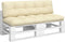 vidaXL - Palletkussens - 2 - st - stof - crèmekleurig