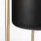 Mica Decorations Sverre Bloempot op Standaard - H81 x Ø27 cm - Zwart, Goud