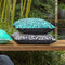 Dutch Decor BENDT - Sierkussen 45x45 cm - spearmint - groen - blauw - zwart - luipaard patroon - velvet stof - Inclusief binnenkussen