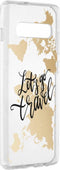 Hoesje Geschikt voor Samsung Galaxy S10 Plus Hoesje Siliconen - Design Backcover siliconen - Meerkleurig / Quote World Map