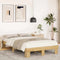 vidaXL - Bedframe - zonder - matras - 120x190 - cm - massief - hout - eiken