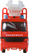 Speelgoed brandweerwagen met ladder 15 cm - Speelgoed auto brandweer