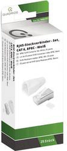 Quadrios RJ-45 connectorset CAT 6 1906C171 Stekker, recht Aantal polen (sensoren) 8P8C Wit 25 stuk(s)
