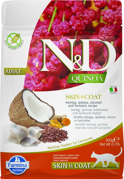 Farmina N&D Quinoa - Adult kat - Skin & coat haring - 300gr