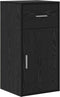 vidaXL - Dressoir - in - Zwart - Eiken - 38x34,5x75 - cm - van - Engineered - Wood