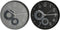 Muurklok Home ESPRIT Zwart Grijs PVC 30 x 4,7 x 30 cm (2 Stuks)