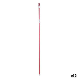 Bezemsteel 2,3 x 130 x 2,3 cm Roze Metaal (12 Stuks)