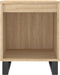 vidaXL - Nachtkastje - 40x35x50 - cm - bewerkt - hout - sonoma - eikenkleurig