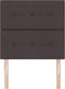 vidaXL - Hoofdbord - Knopen - Tufted - Donkerbruin - 80 - cm - Stof