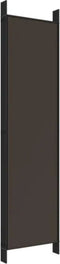 vidaXL - Kamerscherm - met - 6 - panelen - 300x200 - cm - stof - bruin