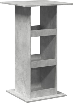 vidaXL - Bartafel - met - opbergruimte - 60x60x102 - cm - bewerkt - hout - betongrijs