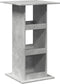 vidaXL - Bartafel - met - opbergruimte - 60x60x102 - cm - bewerkt - hout - betongrijs