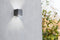 LUTEC Gemini Square Small - Wandlamp voor buiten - Up & Down - Aluminium armatuur - LED - 850 Lumen - 9W - 4000K wit licht - Donkergrijs