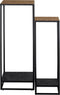 Richmond Pilaar Wales set van 2 (Black/gold)