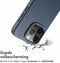 Accezz MagSafe Leather Backcover - Soft case - Krasbestendig - Donkerblauw (iPhone 15 Pro)
