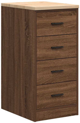 vidaXL - Garagekast - 40x51x85 - cm - massief - grenenhout - bruin - eikenkleurig