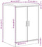 vidaXL - Garagekast - 60x51x85 - cm - massief - grenenhout - zwart