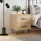 vidaXL - Nachtkastje - 40x35x47,5 - cm - bewerkt - hout - sonoma - eikenkleurig