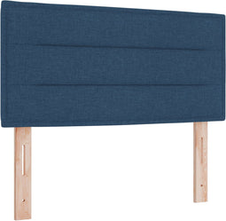 vidaXL - Hoofdbord - met - Lijnenontwerp - - - Blauw - - - 90 - cm - - - Gestoffeerd