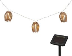 Luca Lighting - Solar Lichtsnoer - 10 LED Lampjes - Bruin - L380 cm
